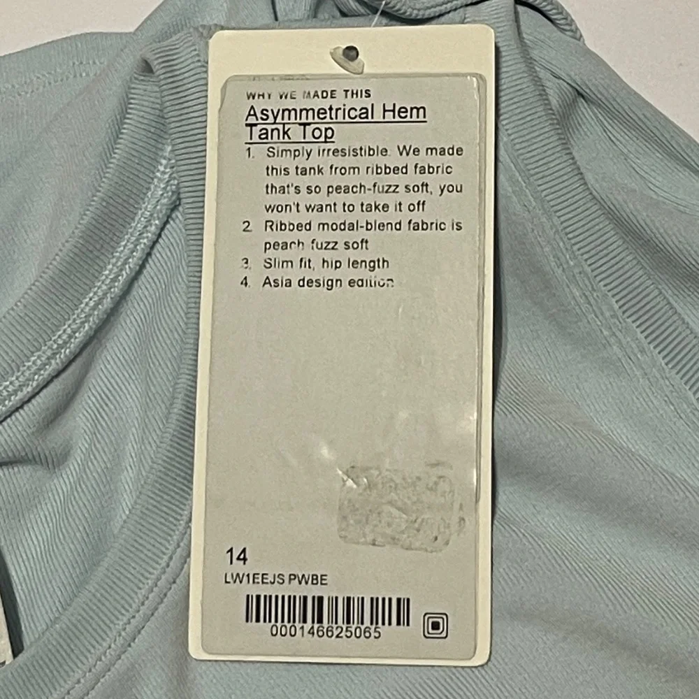 NWT Lululemon Asymmetrical Tank Top Sleeveless Powder Blue - Picture 5 of 7